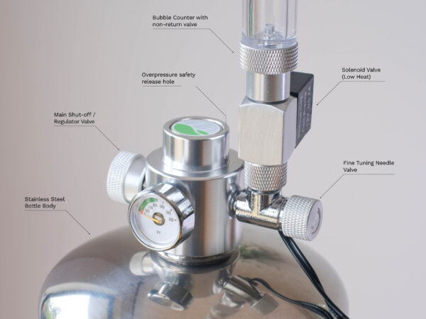 5-Liter DIY CO2 Stainless Steel Bottle Full Kit - Image 4